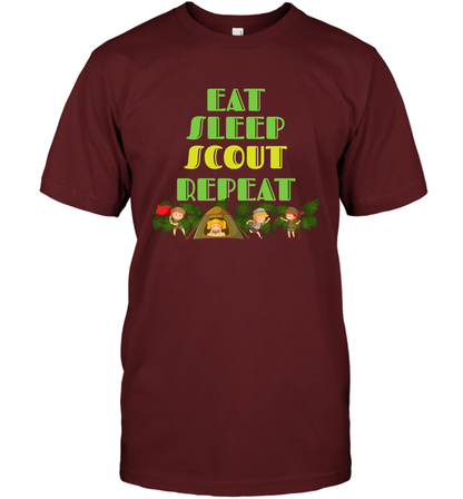 Eat Sleep Scout Repeat Shirt T-Shirt T-Shirt Cardinal