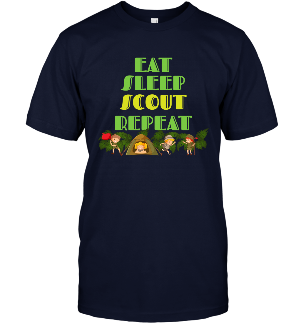 Eat Sleep Scout Repeat Shirt T-Shirt T-Shirt Navy