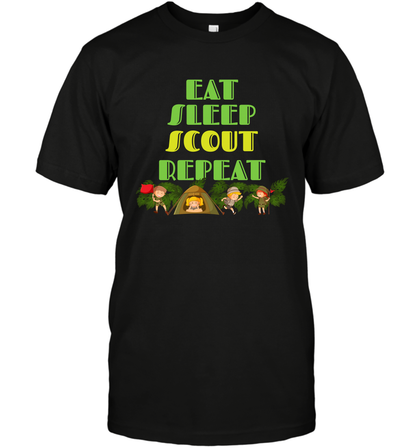 Eat Sleep Scout Repeat Shirt T-Shirt T-Shirt Black