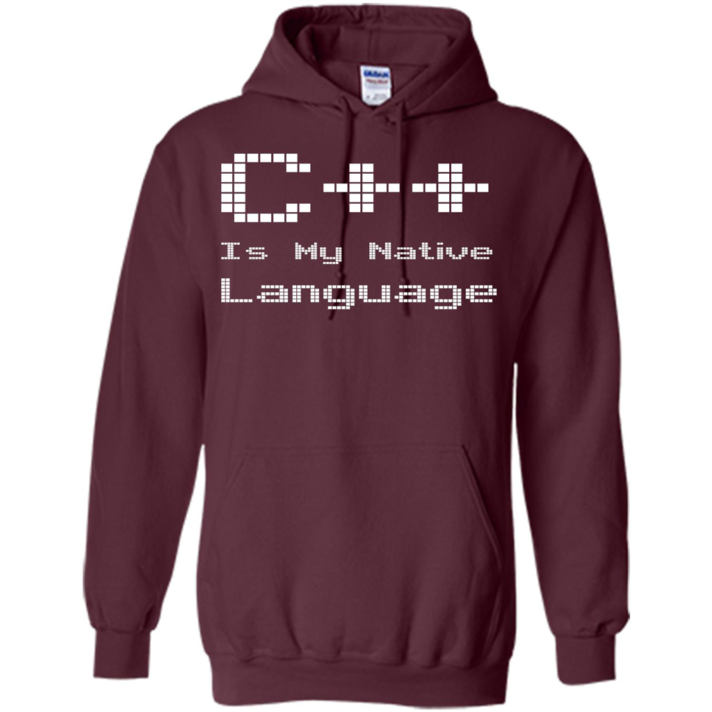 IT T-shirt C++ Is My Native Language Maroon