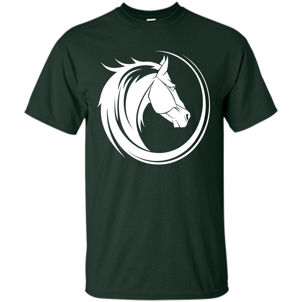 Horse Lover T-shirt Horse Circle Forest Green