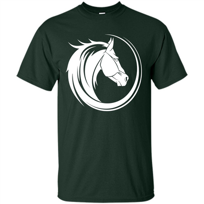 Horse Lover T-shirt Horse Circle Forest Green