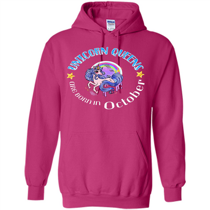 October Unicrorn T-shirt Unicorn Queens Are Born October Heliconia