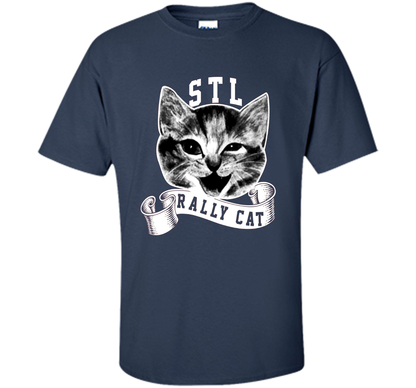 Cat Lover T-shirt Saint Louis Rally Cat T-shirt Navy