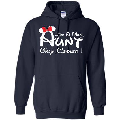 Aunt T-shirt Aunt Like A Mom Only Cooler T-shirt Navy