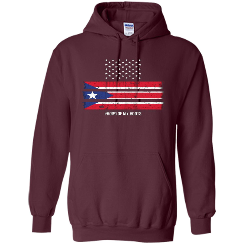 Puerto Rico USA Flag Pride T-Shirt Maroon