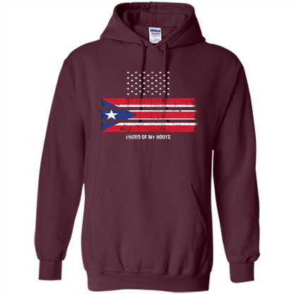 Puerto Rico USA Flag Pride T-Shirt Maroon