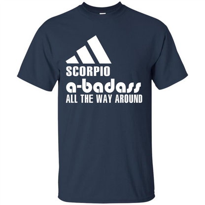 Scorpio A-Badass All The Way Around T-shirt Navy