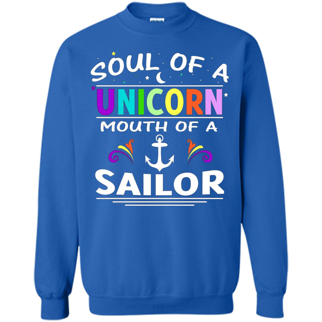 Unicorn Sailor T-shirt Soul Of A Unicorn Mouth Of A Sailor T-shirt Royal