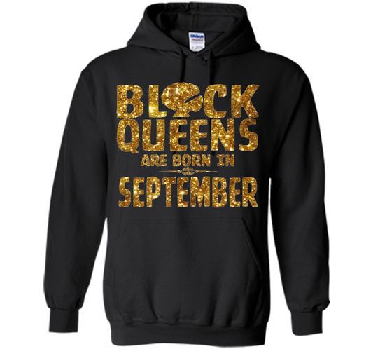September T-shirt Black Queens Are Born In September T-shirt Black