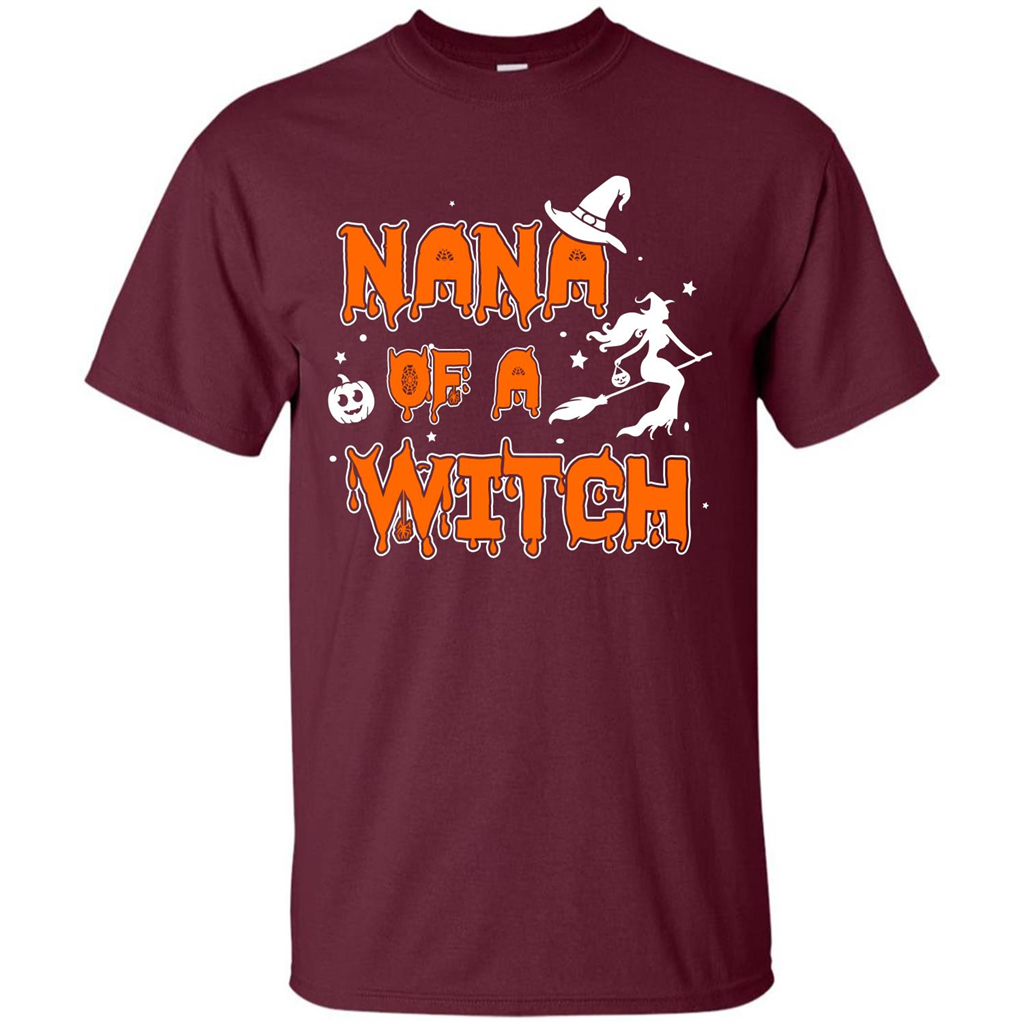 Halloween T-shirt Nana Of A Witch Maroon