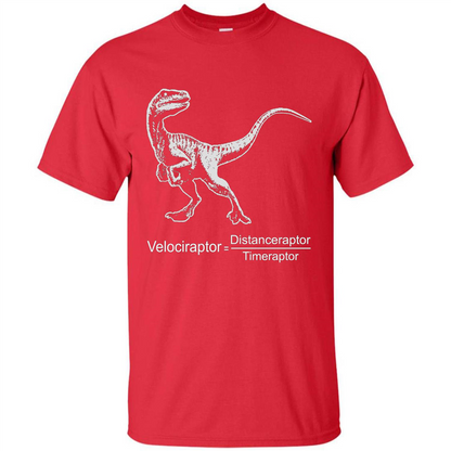 Velociraptor Distanceraptor Timeraptor T-shirt Red