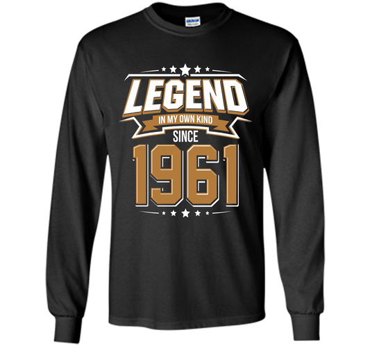 Legend Since 1961 T-Shirt for 56 Years Old Birthday Gifts t-shirt Black