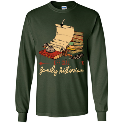 Family T-shirt Official Family Historian Forest Green