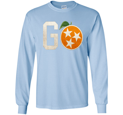 Tennessee Vintage Distressed Orange and White Flag Shirt t-shirt Light Blue