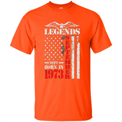 Legends Were Born In September 1973 T-shirt Orange