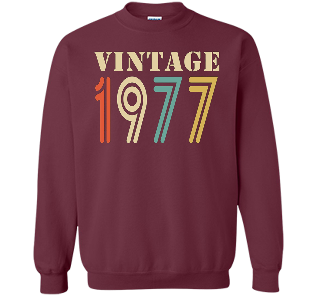 Vintage 1977 - 40th birthday gift shirt t-shirt Maroon