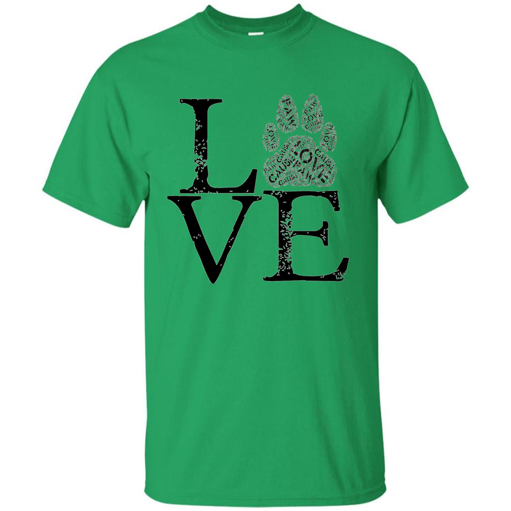 Paw T-shirt Animal Lover T-shirt Irish Green