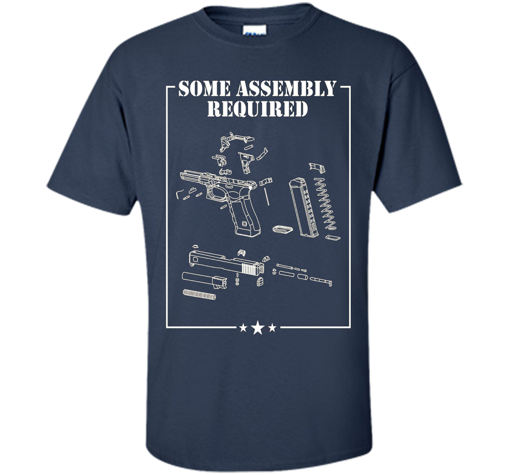 SOME ASSEMBLY REQUIRED SHOOTING RANGE T SHIRT shirt Navy