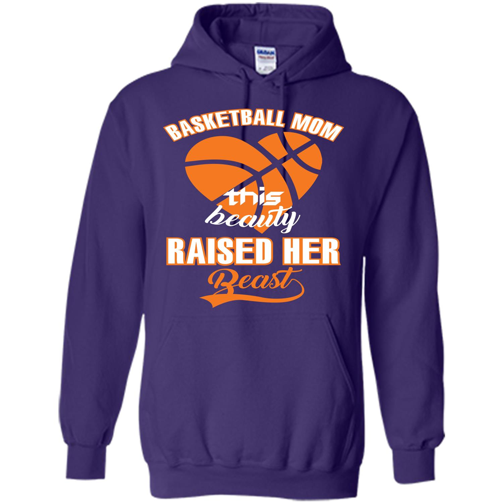 Basketball Mom This Beauty Raised Her Beast T-shirt Purple