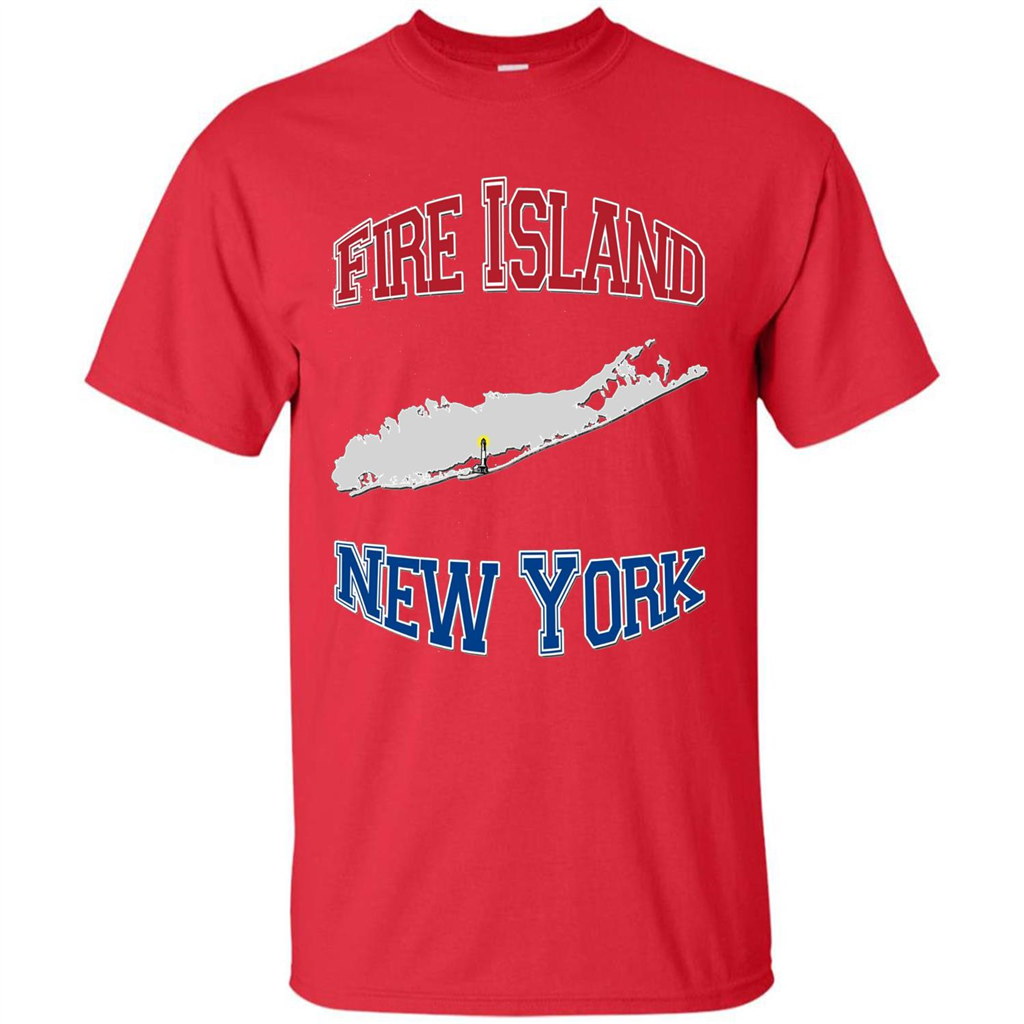Fire Island New York T-shirt Red