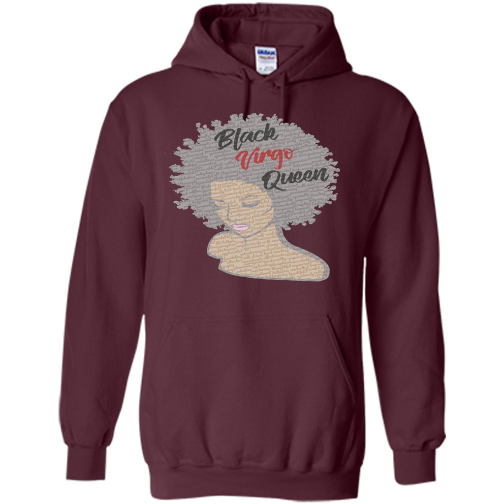 Black Virgo Queen T-shirt Maroon