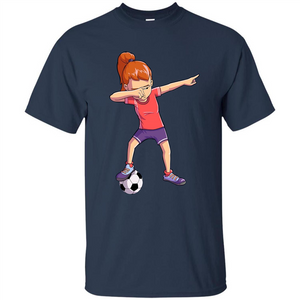 Dabbing Soccer Girl T-shirt Dab Dance T-shirt