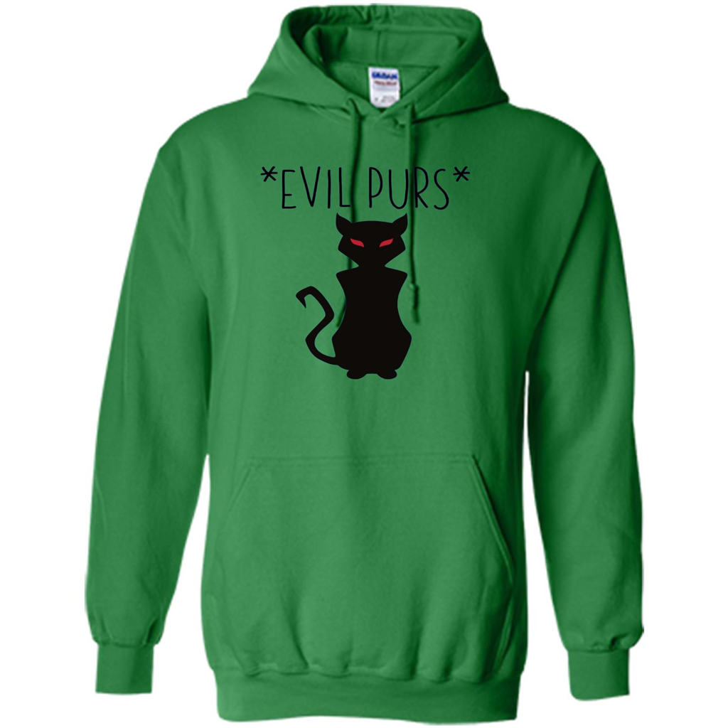 Halloween Black Cat T-shirt Evil Purs Mean Kitty Lovers Gift T-shirt Irish Green