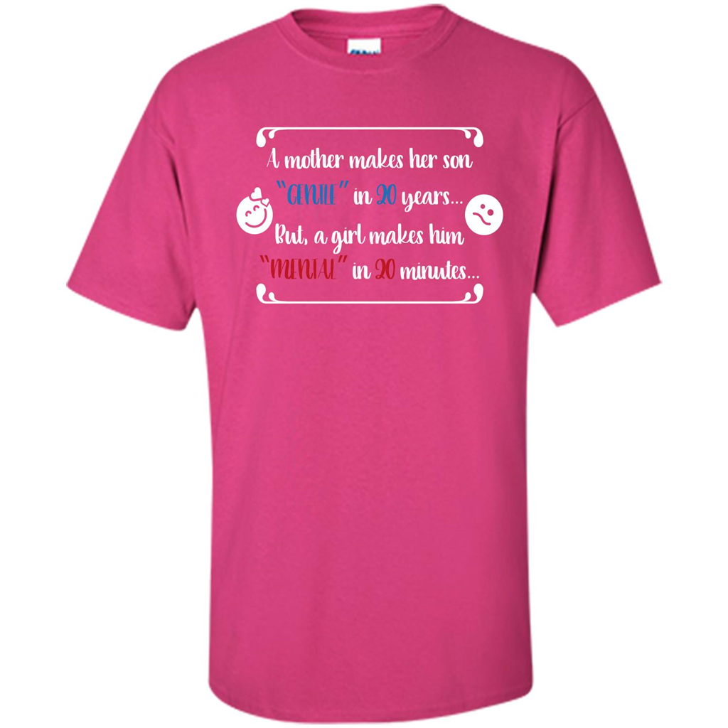Funny T-shirt A Girl Makes Him Mental In 20 Minuutes Heliconia