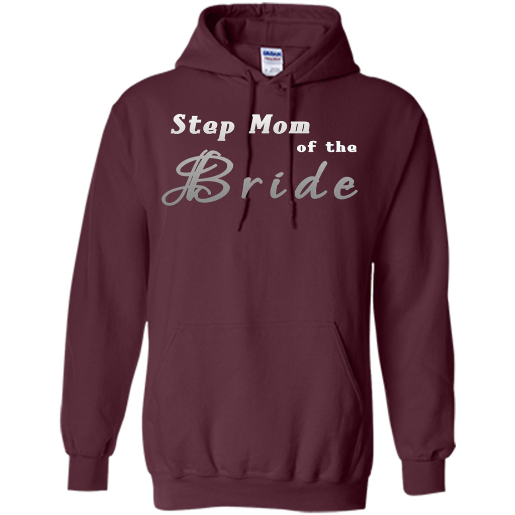 Bride's Step Mom T-shirt - New Step Mother Of Bride Maroon