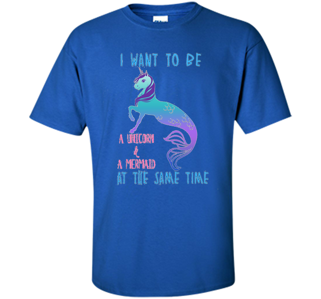 Cute Unicorn Mermaid Mermicorn T-shirt For Girls Royal