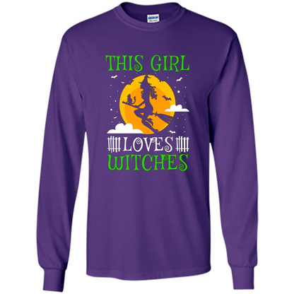 This Girl Loves Witches Witch Halloween T-Shirt Purple