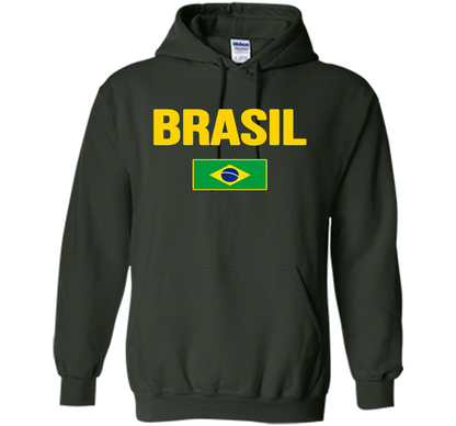 BRASIL T-shirt Brazilian National Country Flag Tee Camiseta cool shirt Forest Green