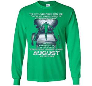 The Devil Born In August The Storm T-shirt