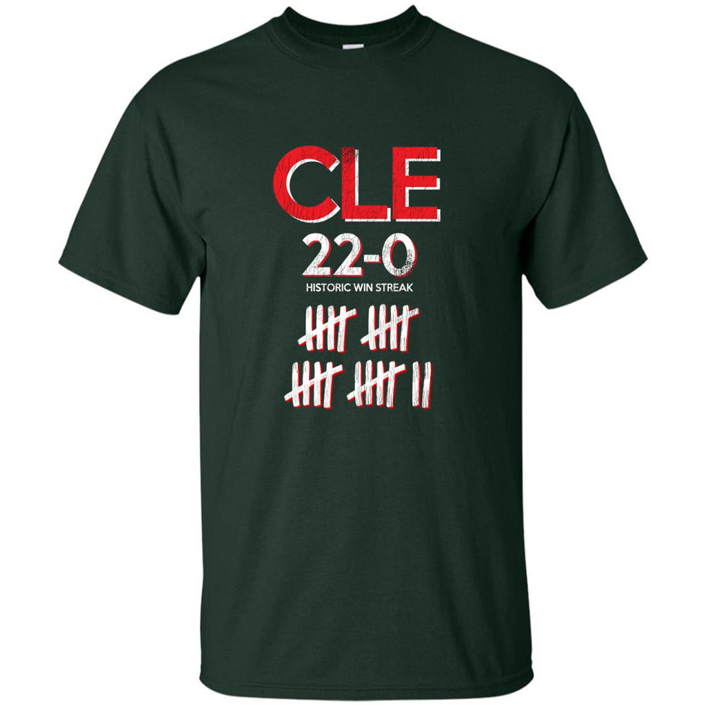 Baseball T-shirt Historic Win Streak 22-0 T-Shirt Forest Green