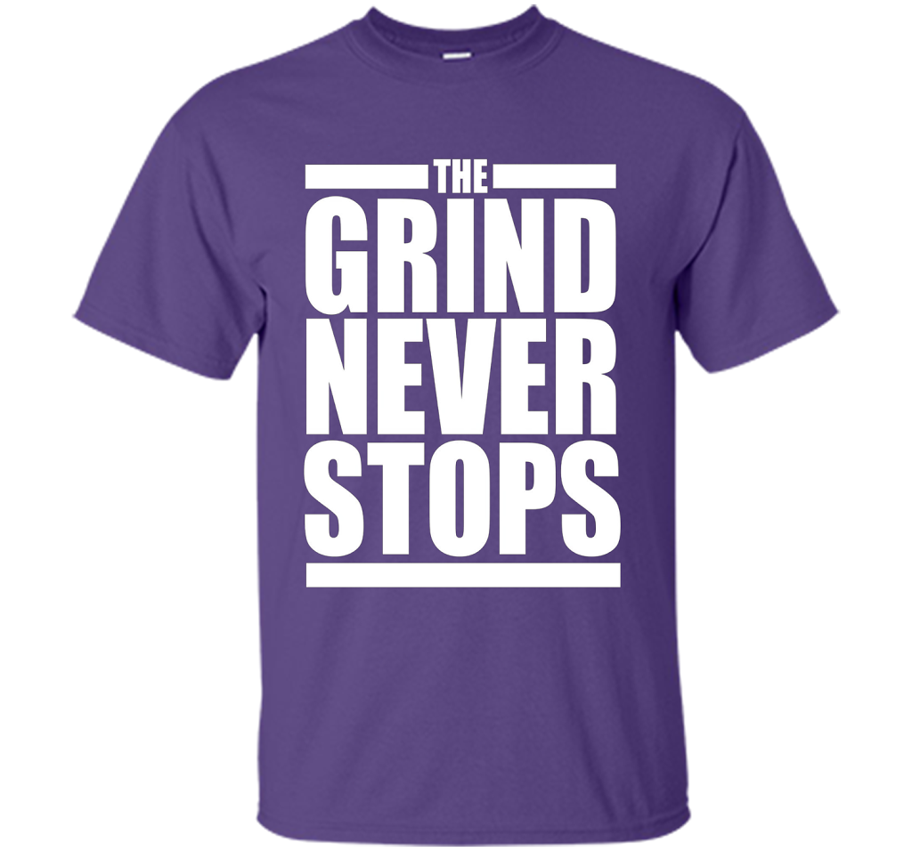 The Grind Never Stops T-shirt Purple