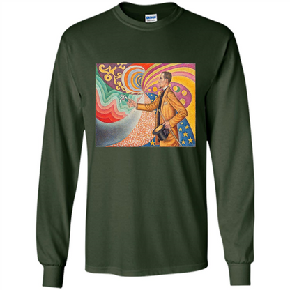 Portrait of Felix Feneon by Paul Signac T-shirt Forest Green