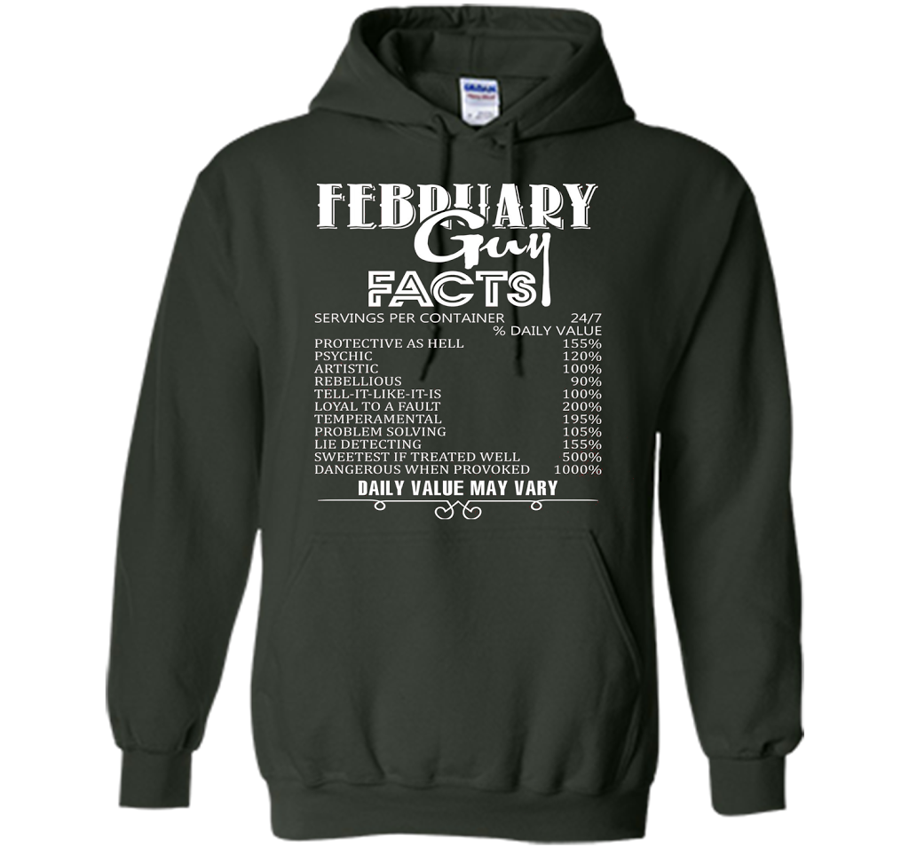 February Guy Facts T-shirt Forest Green