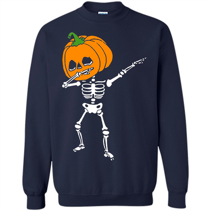 Halloween T-shirt Dabbing Skeleton T-shirt Navy