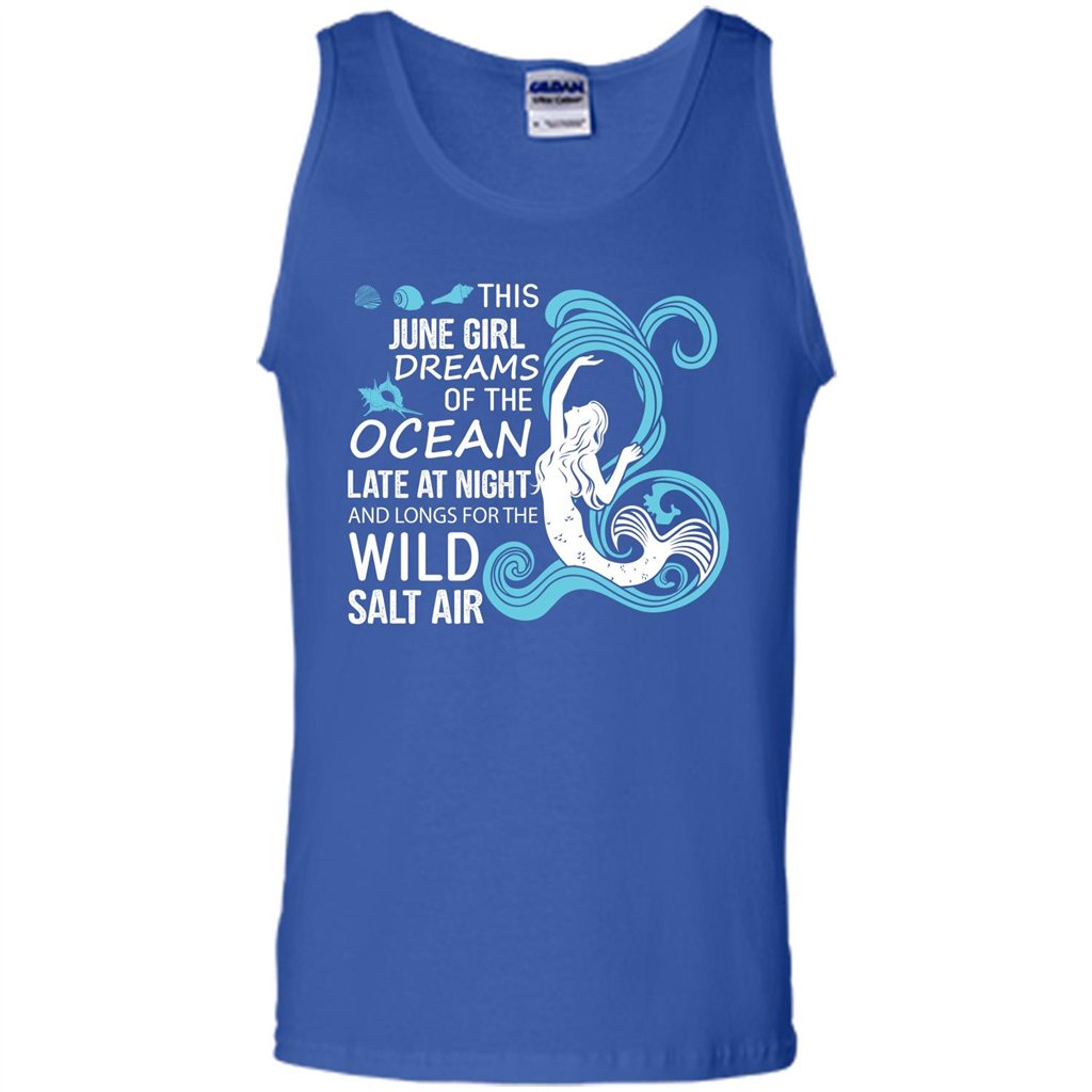 This June Girl Dreams Of The Ocean Late At Night T-shirt Royal