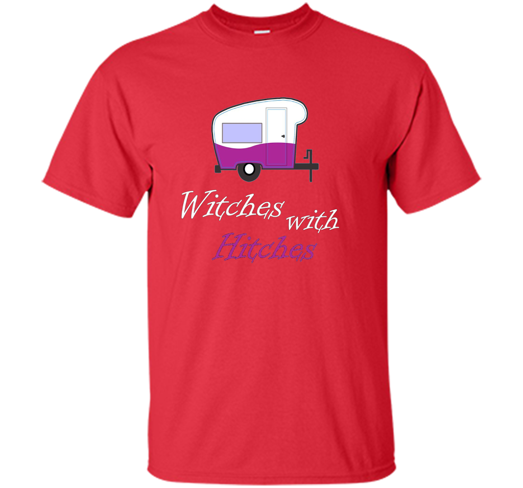 Camping T-shirt Witches With Hitches T-shirt Red