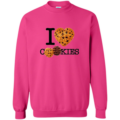 I Love (Heart) Cookies T-shirt Heliconia