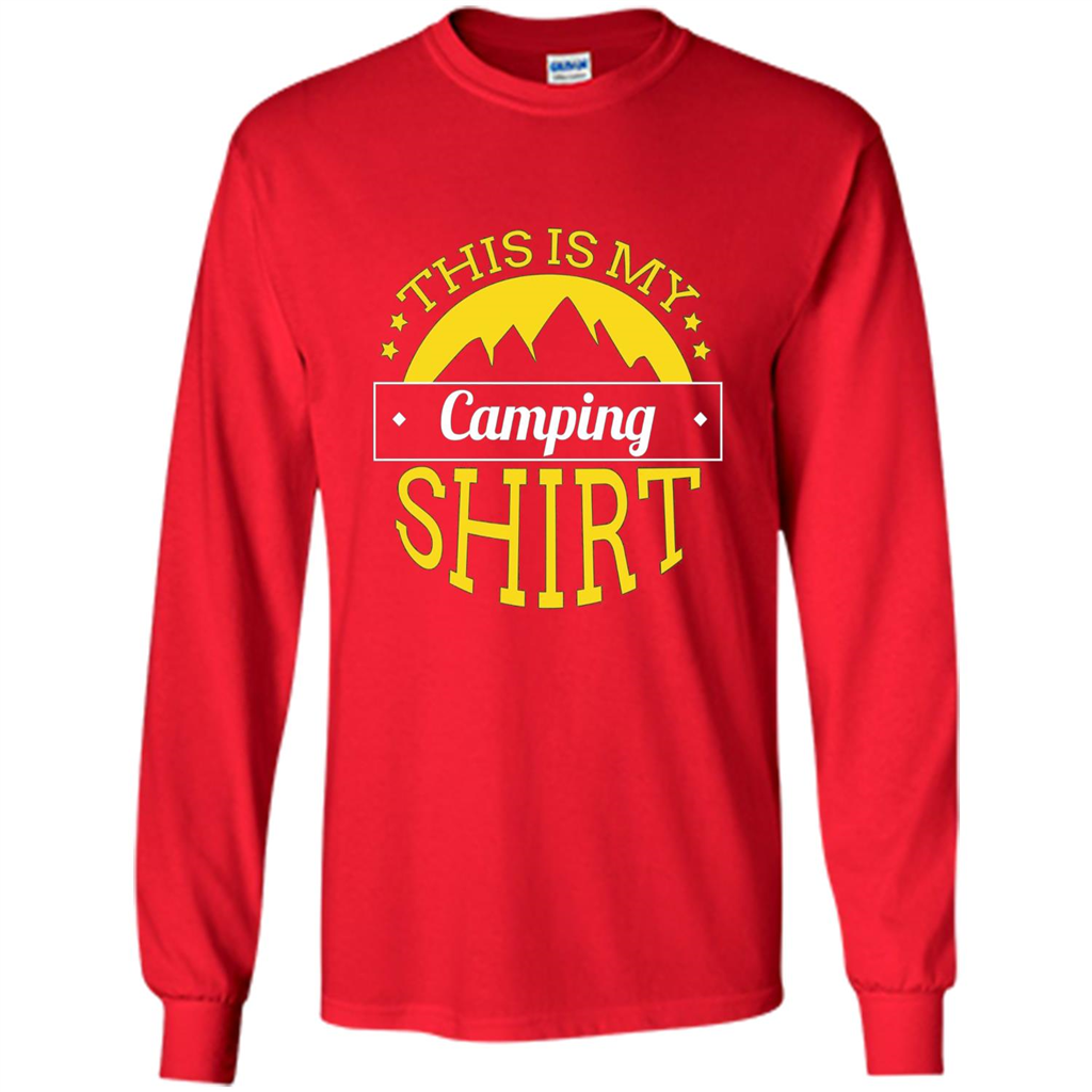 This Is My Camping T-Shirt For Hiking And Exploring Red