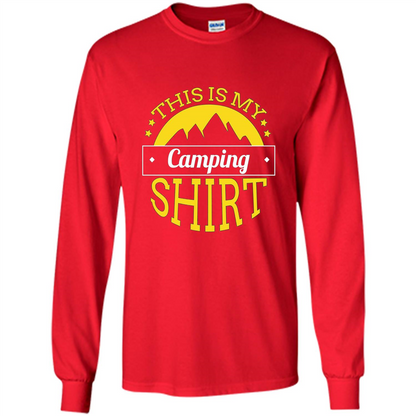 This Is My Camping T-Shirt For Hiking And Exploring Red
