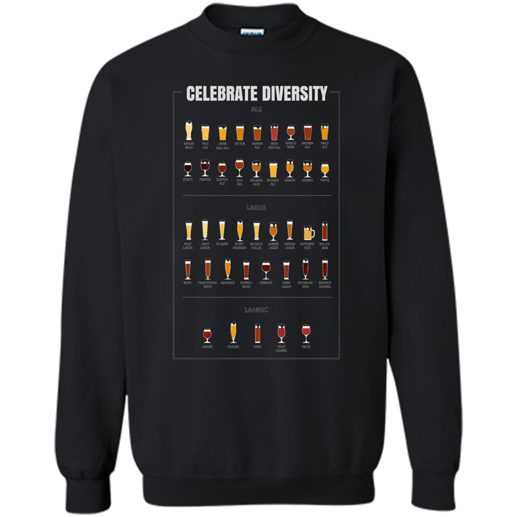 Celebrate Diversity Beer Glasses T-shirt Black