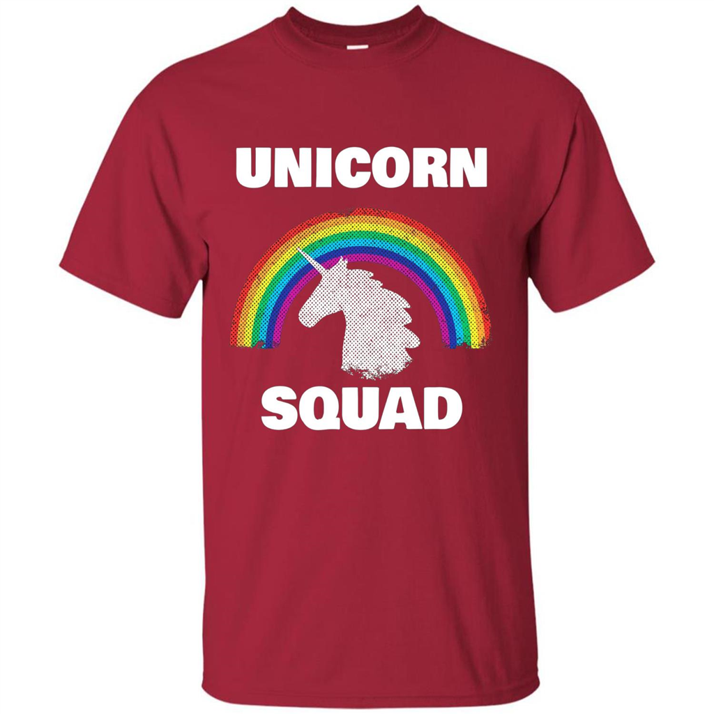 Unicorn Squad T-shirt Rainbow Unicorns Love T-Shirt Cardinal