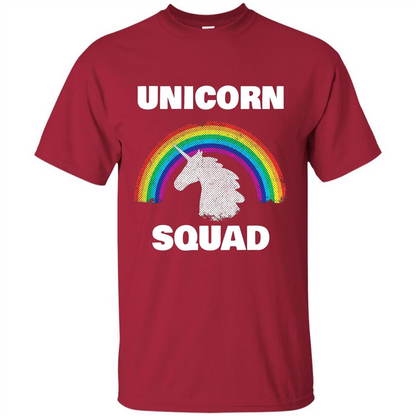 Unicorn Squad T-shirt Rainbow Unicorns Love T-Shirt Cardinal