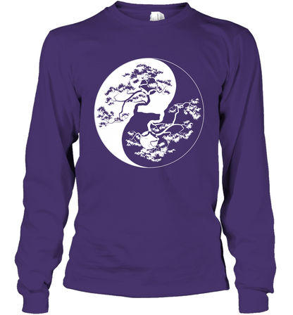 Yin Yang Tree Shirt Long Sleeve T-Shirt Long Sleeve T-Shirt Purple