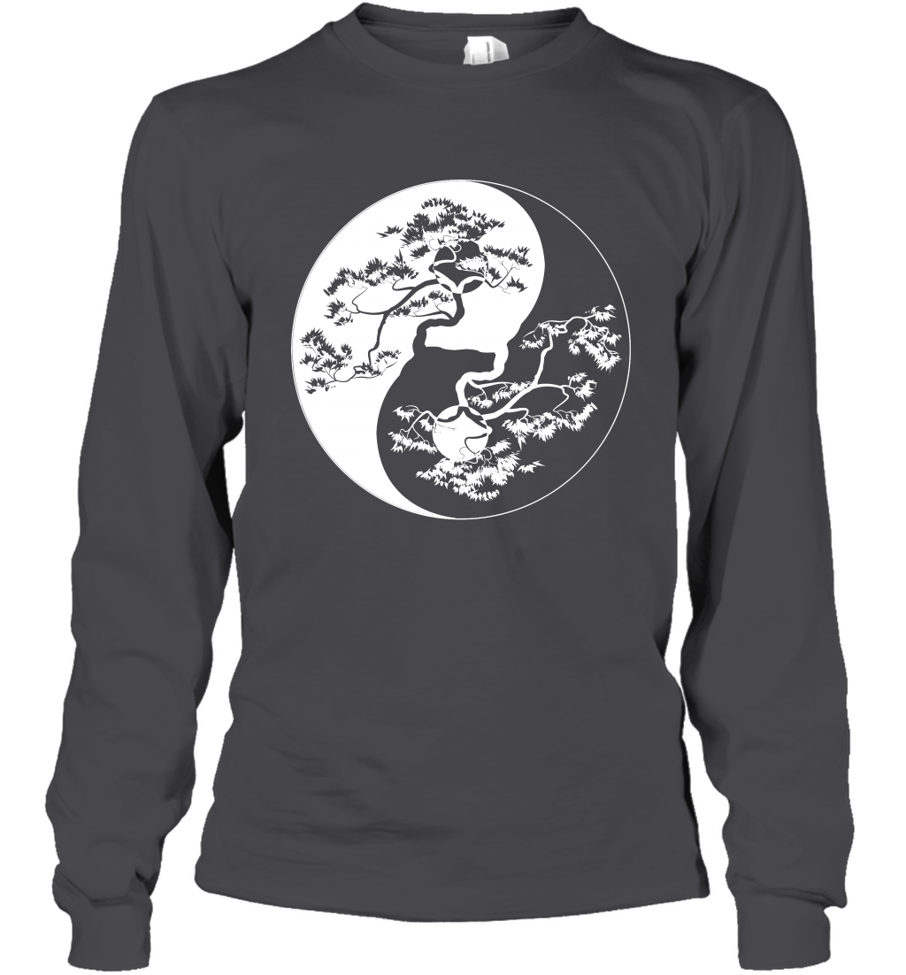 Yin Yang Tree Shirt Long Sleeve T-Shirt Long Sleeve T-Shirt Dark Heather