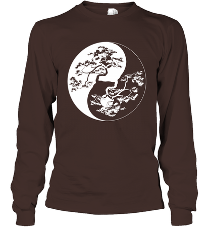 Yin Yang Tree Shirt Long Sleeve T-Shirt Long Sleeve T-Shirt Dark Chocolate
